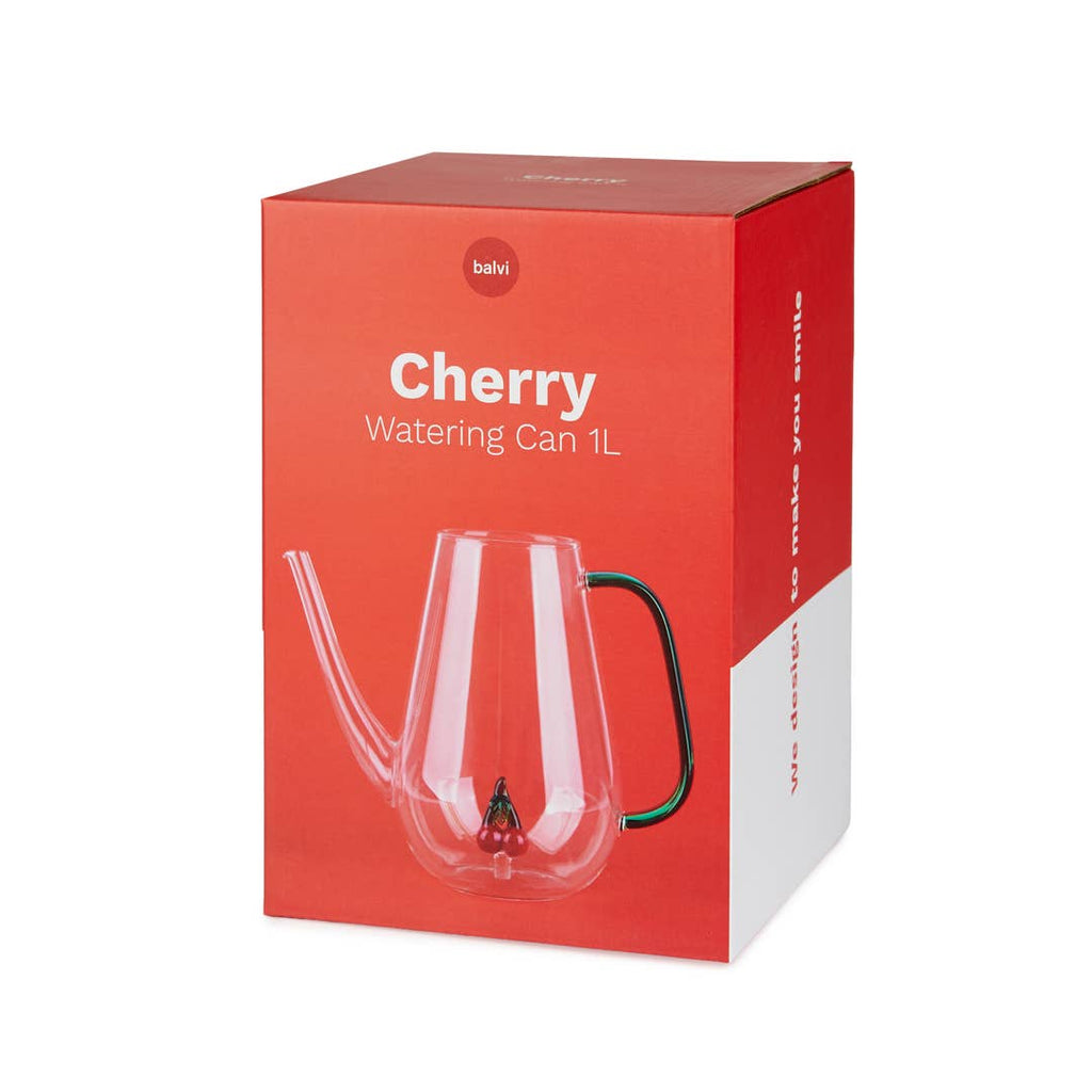 Balvi Botanical Glass Watering Can | 1L Cherries