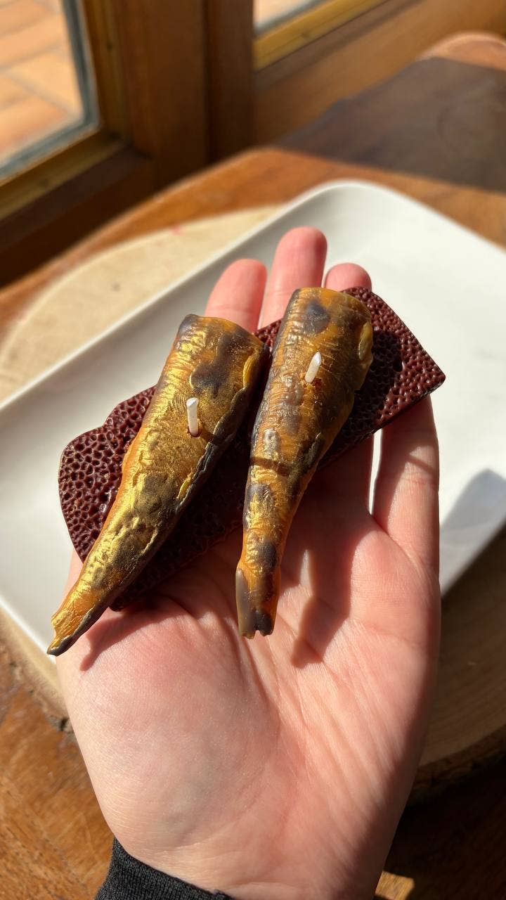 Sardines on Toast realistic candle  | Fake food 