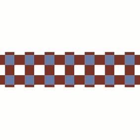 PAPER TAPE - BURGUNDY/BLUE BRUGGE TILE