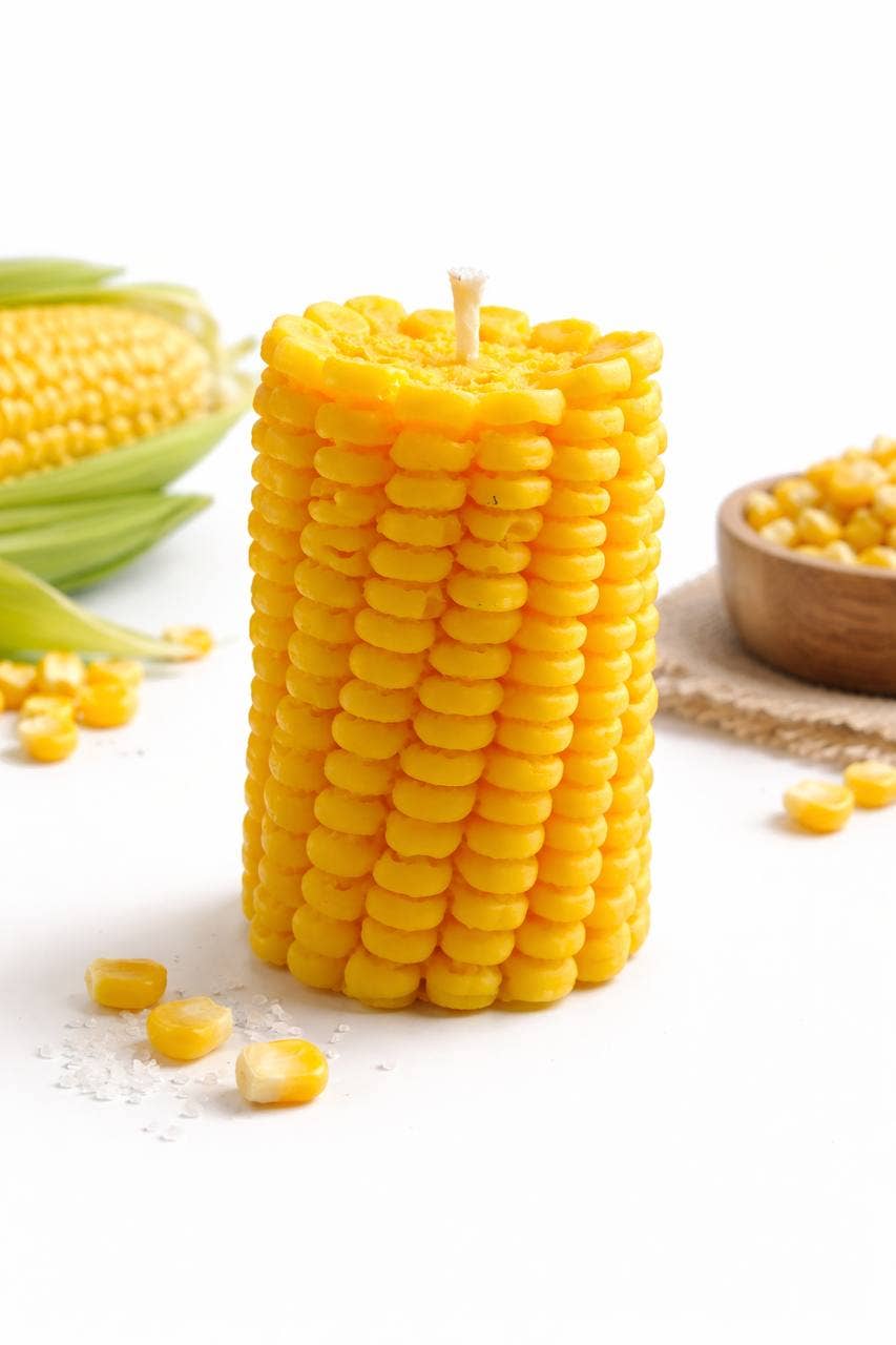 Realistic Corn candle - bees wax, home decor