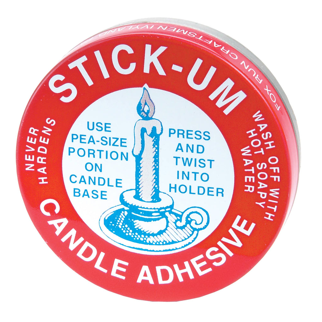 Fox Run Stick-Um Candle Adhesive, 0.5-Ounce, Display of 12