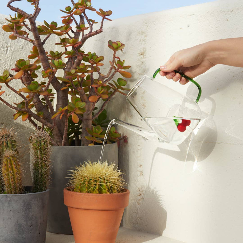 Balvi Botanical Glass Watering Can | 1L Cherries