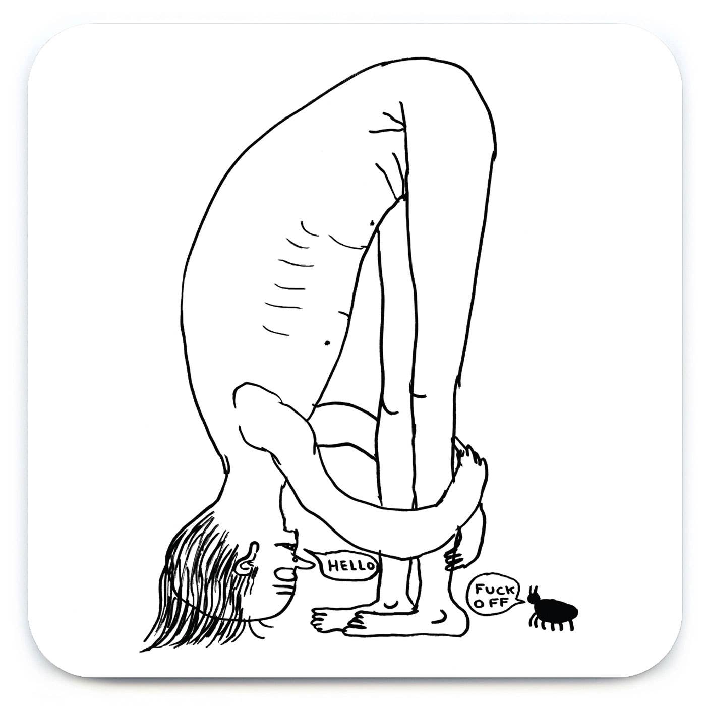 Sale Funny Gift David Shrigley Coaster - Hello Ant