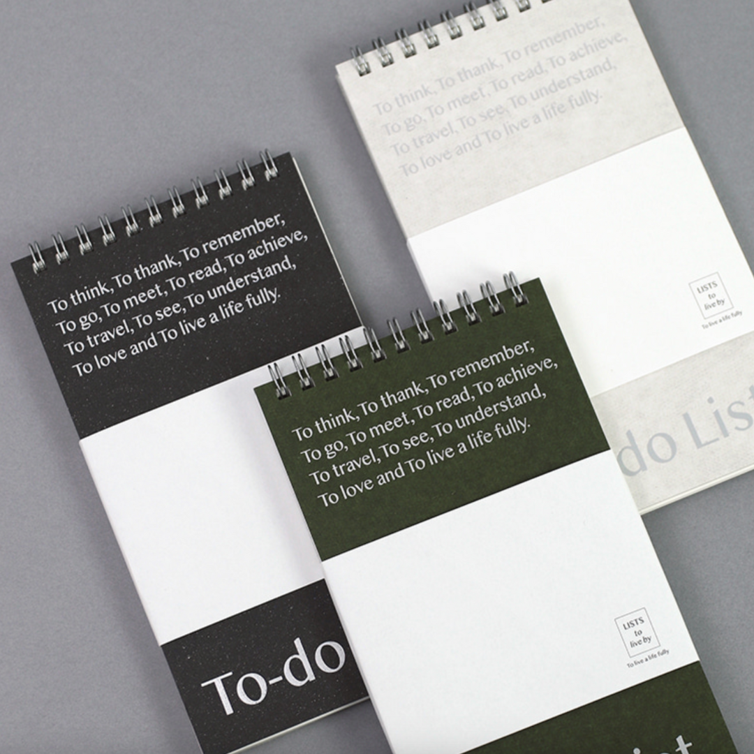 Paperian Lists To Live By [To-Do List Notebook]: Black