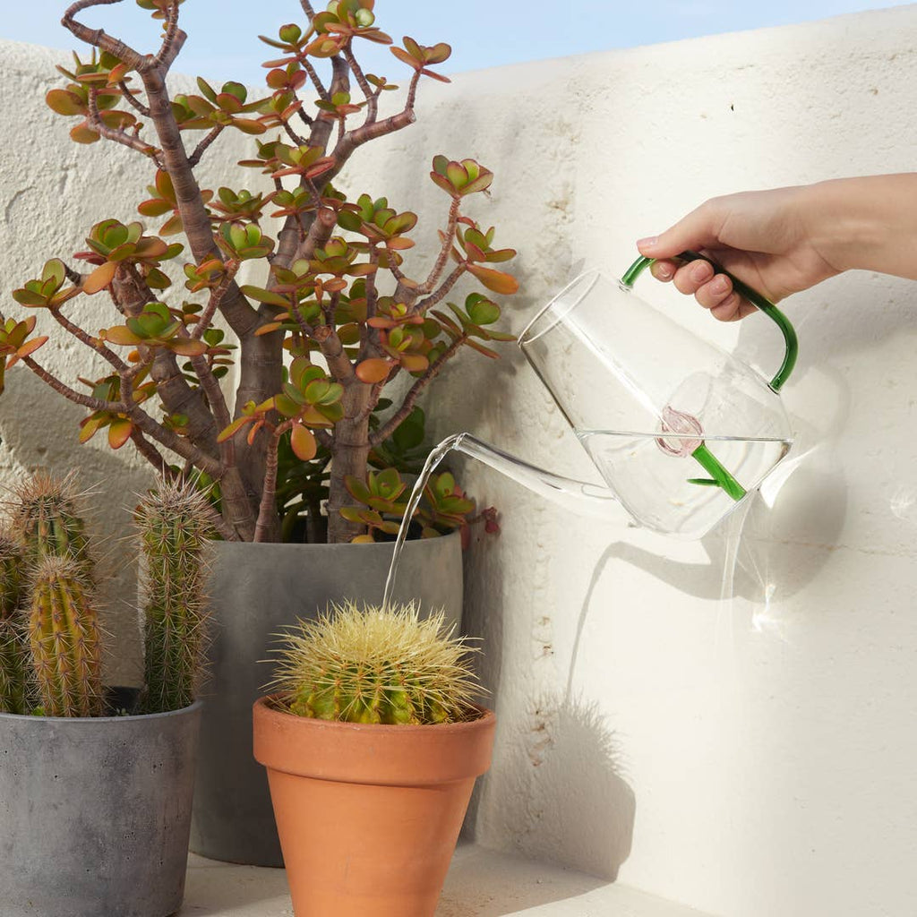 Balvi Botanical Glass Watering Can | 1L Tulip