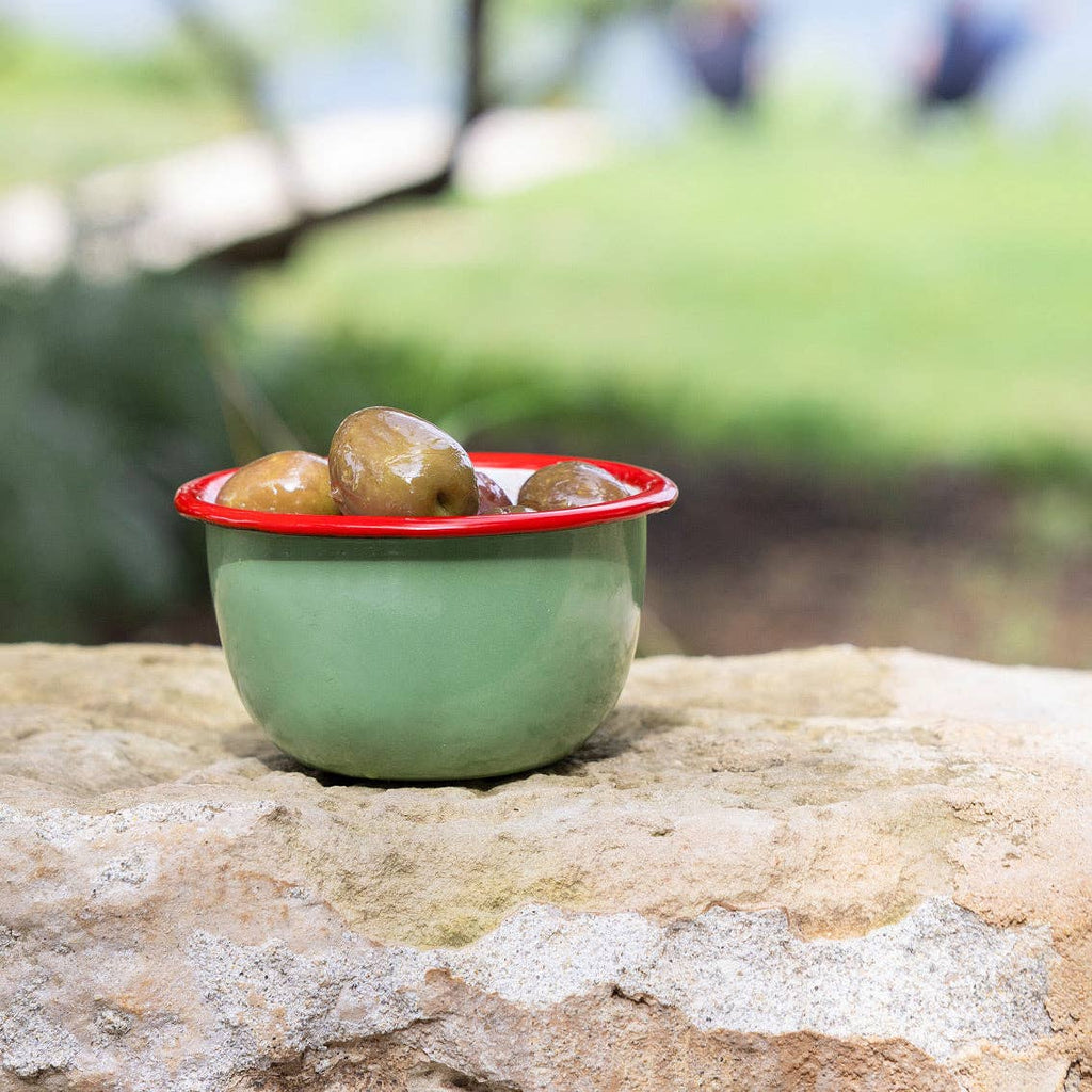 Olive Enamel Bowl - 10cm | Summer Bowls |