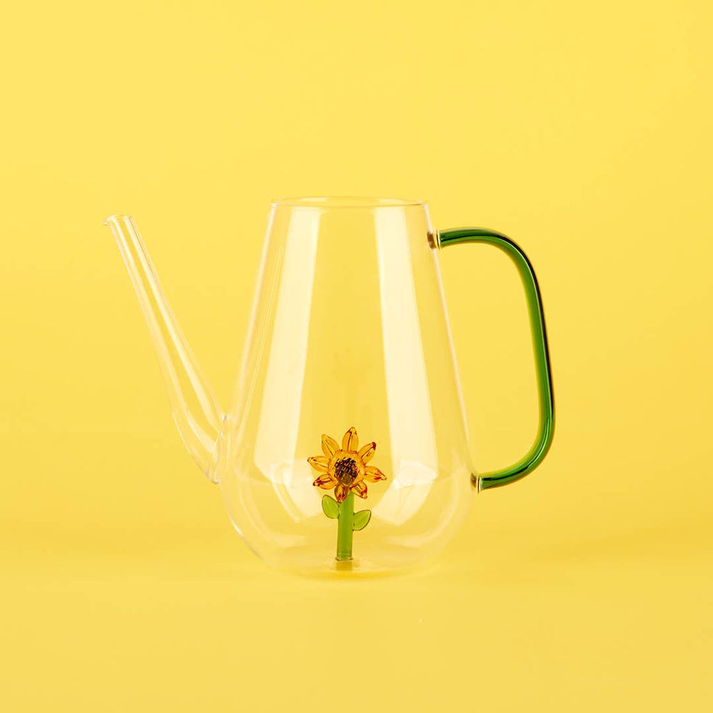 Balvi Botanical Glass Watering Can | 1L Sunflower