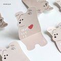 Iconic Animal Design Sticky Note: Brown Bear