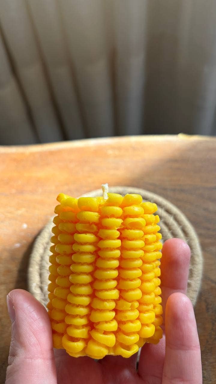 Realistic Corn candle - bees wax, home decor