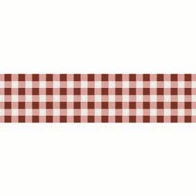 PAPER TAPE - BURGUNDY/RUSSET GINGHAM