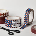 PAPER TAPE - BURGUNDY/BLUE BRUGGE TILE