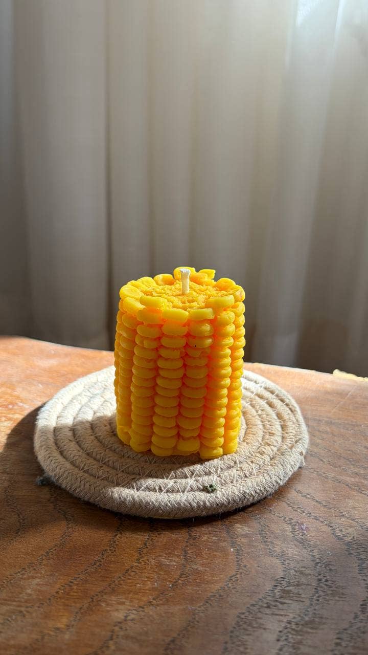Realistic Corn candle - bees wax, home decor
