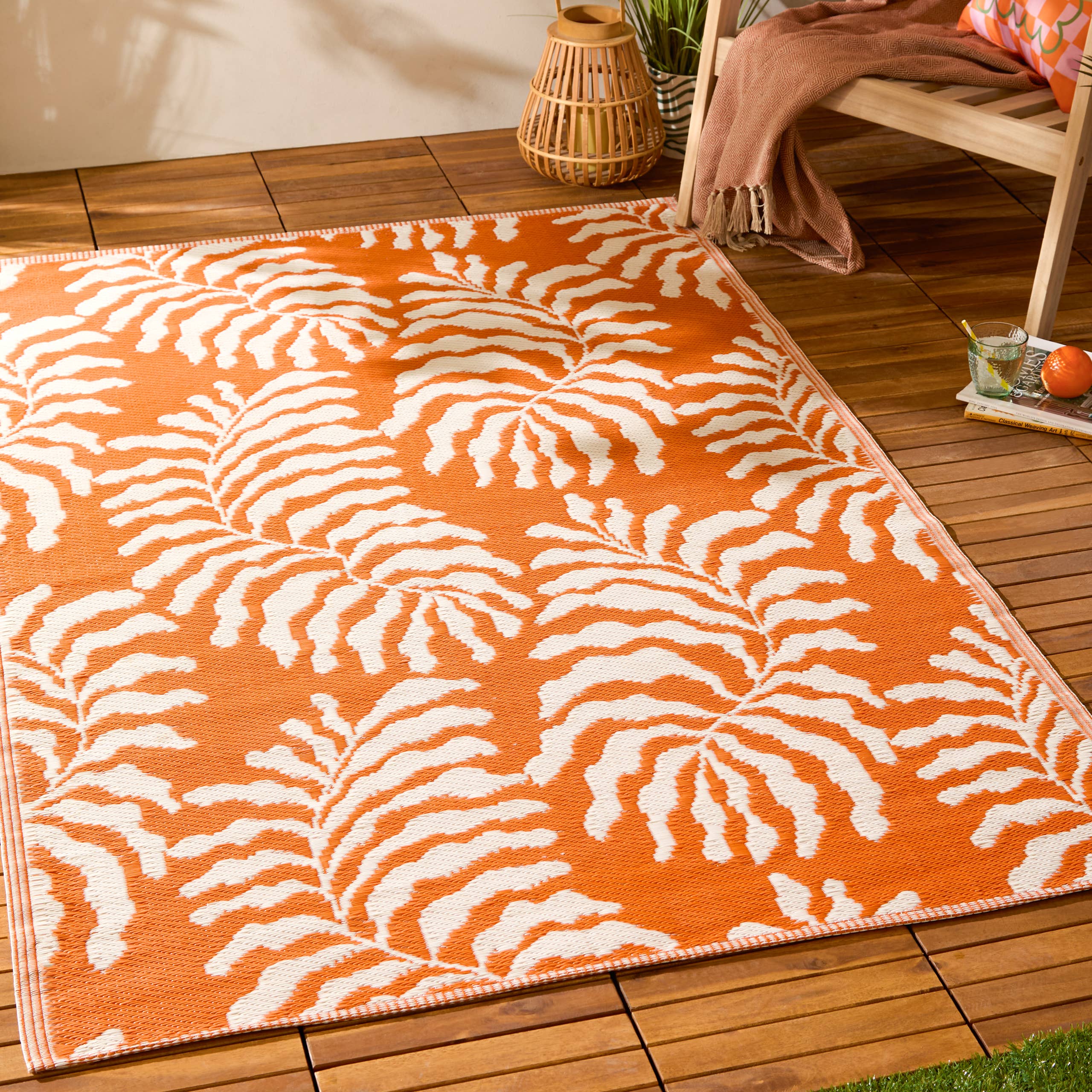Tocorico 120x180cm Outdoor Rug Orange: Orange / 120 x 180cm