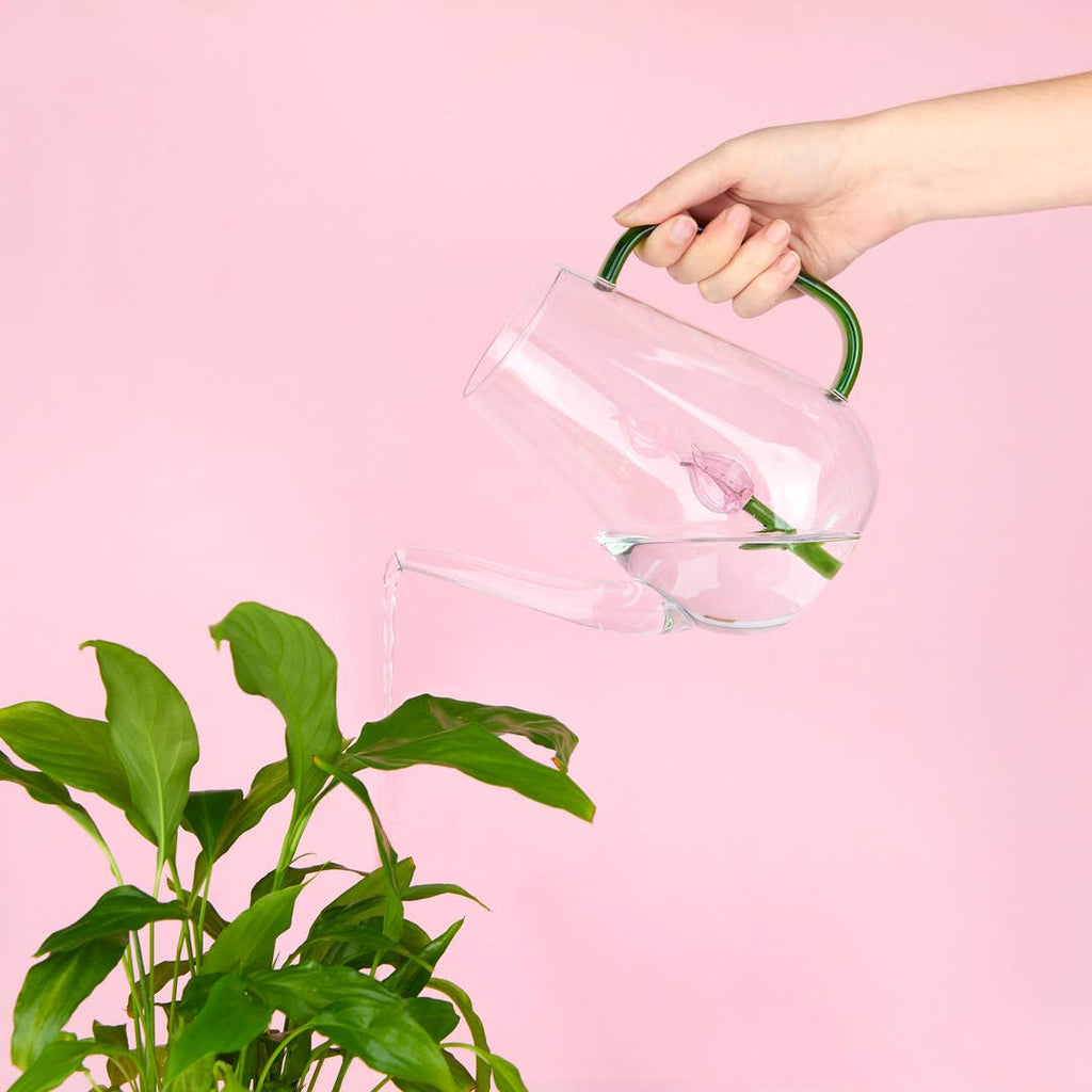 Balvi Botanical Glass Watering Can | 1L Tulip