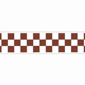 PAPER TAPE - BURGUNDY/RUSSET CHECKERBOARD