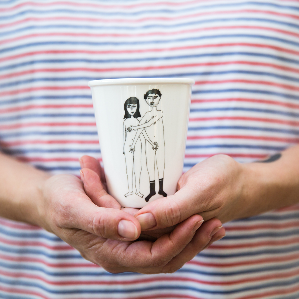 Cup naked couple