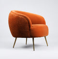 Bold Monkey So Curvy Lounge Chair in Burnt Orange