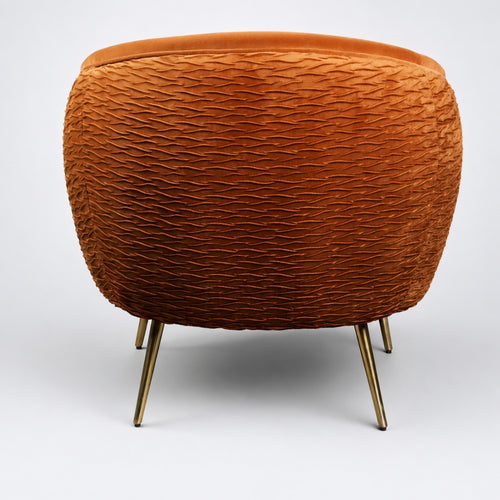 Bold Monkey So Curvy Lounge Chair in Burnt Orange