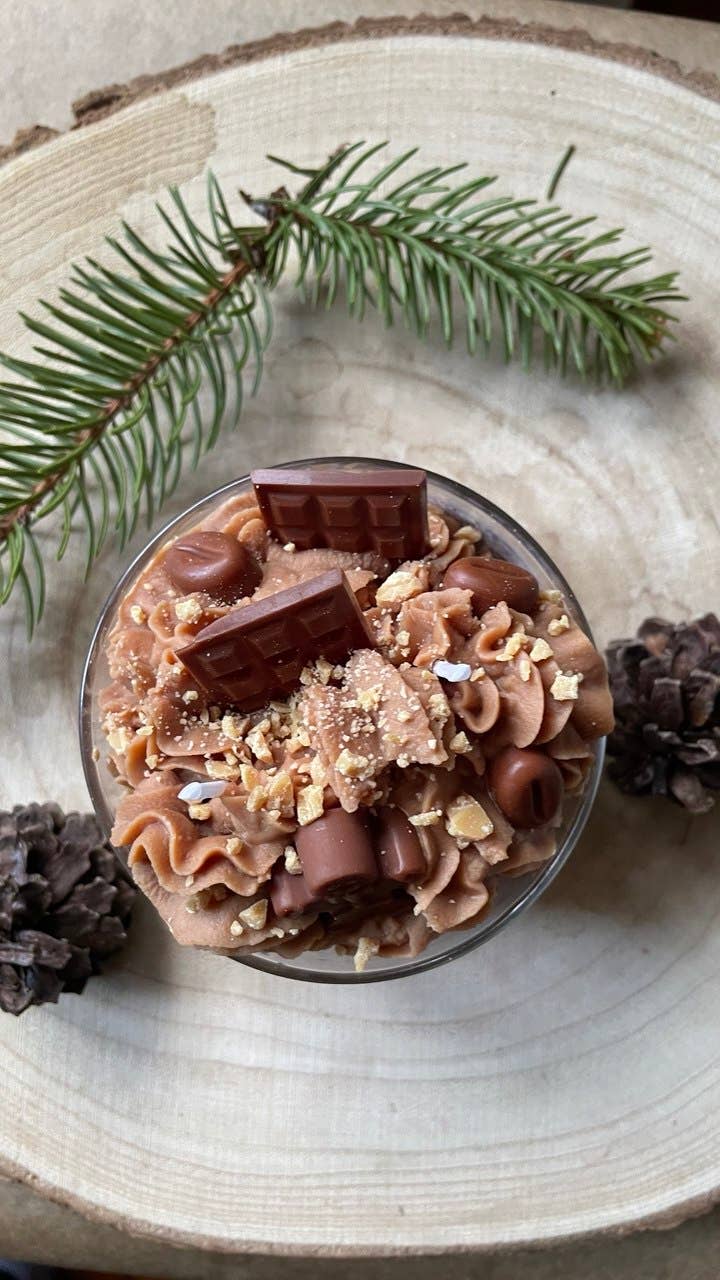 Coffee & Chocolate Shortcake Dessert Candle