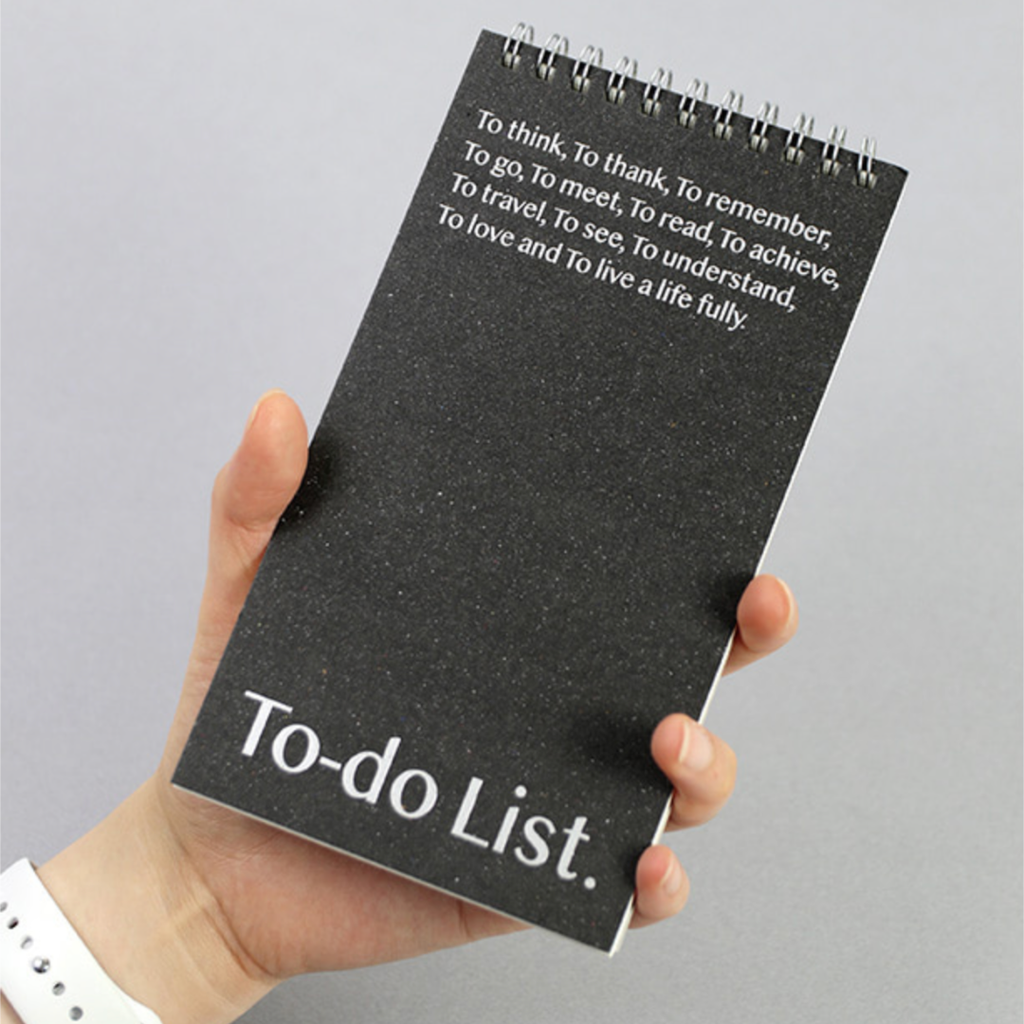 Paperian Lists To Live By [To-Do List Notebook]: Black