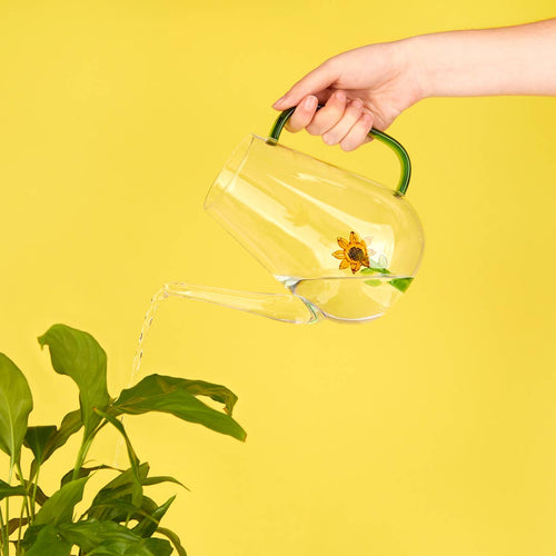 Balvi Botanical Glass Watering Can | 1L Sunflower