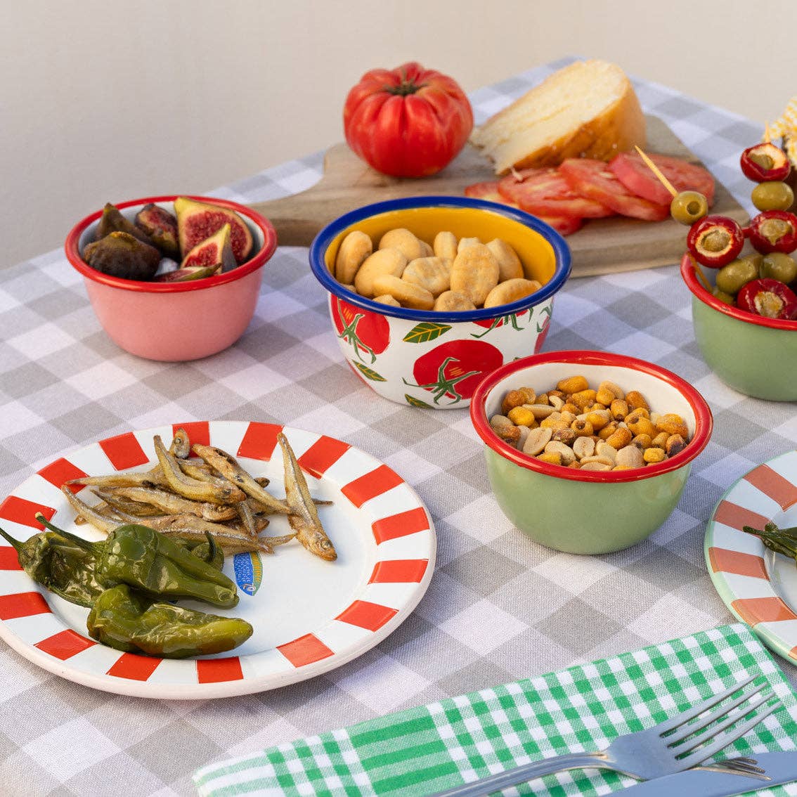 Olive Enamel Bowl - 10cm | Summer Bowls |