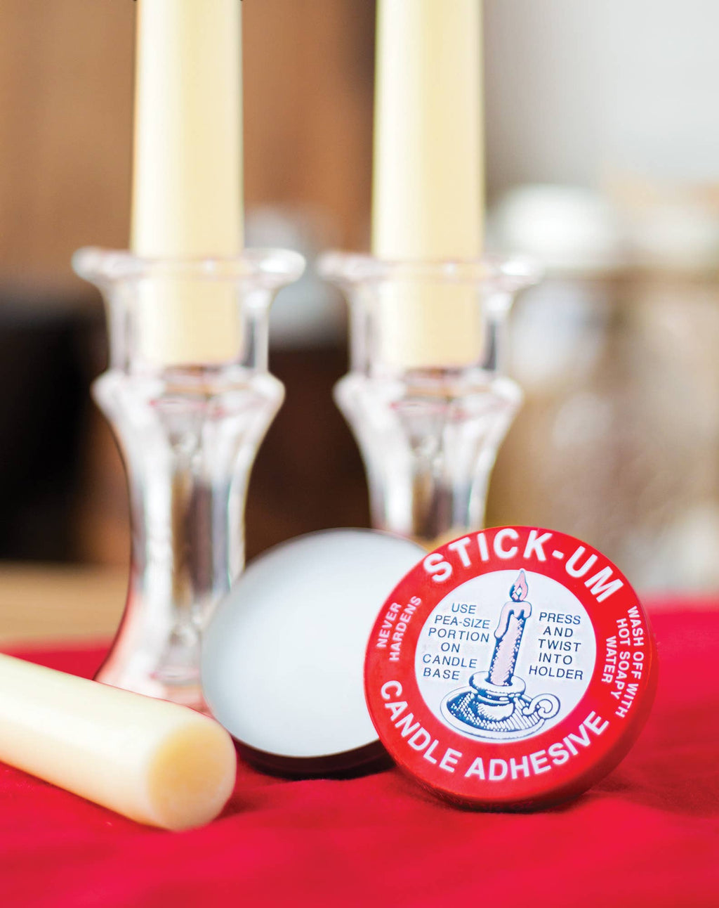 Fox Run Stick-Um Candle Adhesive, 0.5-Ounce, Display of 12
