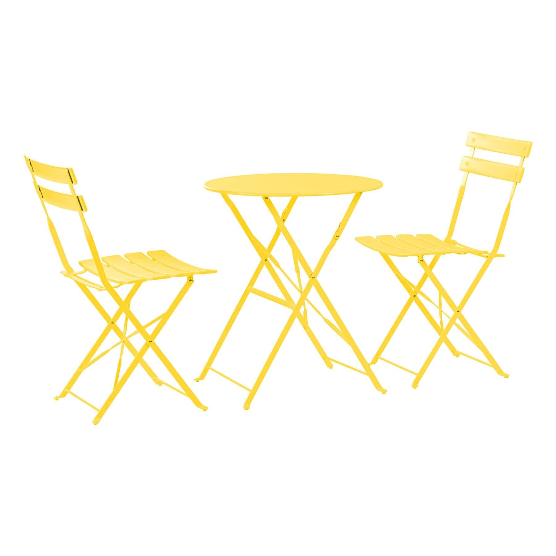 2 Seater Sussex Bistro Set - Round: Yellow