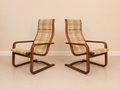 Pair of Mid Century Lounge Chairs New Upholstery 1970s Retro Danish